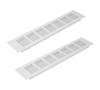 Vent Systems 60 x 300 mm Confezione da 2 griglie di ventilazione in alluminio bianco con griglia per insetti. Applicazioni HVC, riscaldamento, raffreddamento e ventilazione.