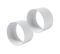 Vent Systems Confezione da 2 Accoppiatori Femmina per Condotti di Ventilazione in Linea per Tubi da 10,2 cm, Dritti, Connettore in Plastica