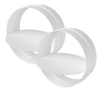 Vent Systems Confezione da 2 ammortizzatori di riflusso da 15,2 cm, in plastica ABS, inserto per condotto del flusso d'aria unidirezionale, deflettore per ventola in linea, connettore di scarico HVAC