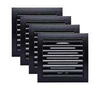 Vent Systems Confezione da 4 prese d'aria da 10,2 cm, colore antracite, per prese d'aria e tubi di scarico del bagno, copertura di sfiato nera per asciugare insetti, uccelli e roditori