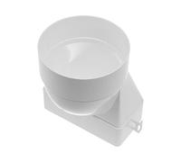 Vent Systems Connettore per canale rettangolare piatto da 150 x 75 mm a Ø125 mm rotondo - ingresso per tubi orizzontale corto, giunto di uscita - riscaldamento raffreddamento, attacco di ventilazione