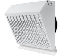 Vent Systems Coperchio di scarico da 12,7 cm con guarnizione in gomma, acciaio zincato bianco, scatola di scarico dell'aria esterna robusta e resistente alle intemperie, montaggio su condotto o