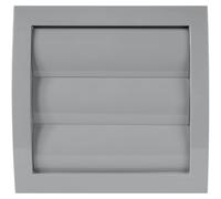 Vent Systems Copertura di sfiato in plastica grigia da 10,2 cm, resistente alle intemperie, con patta e schermo a rete integrato, per scarico di bagno e cucina, garage, ufficio, sistema HVAC, uso