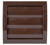 Vent Systems - Copertura per presa d'aria da 10 cm, colore marrone, per prese d'aria e scarico del bagno, con apertura a ribalta e apertura per asciugacapelli, protegge dagli insetti. 100mm