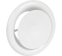 Vent Systems Diffusore regolabile in metallo bianco da 125 mm - Presa d'aria rotonda - Copertura condotto a soffitto - distribuzione dell'aria calda e fredda in edifici residenziali e commerciali
