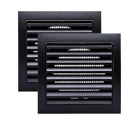 Vent Systems Griglia di ventilazione Ø 100 mm antracite - 2 pezzi - Copertura per griglia di ventilazione per asciugatrici, bagno - tubo di scarico - per esterni/interni - ventilazione, scarico, aria
