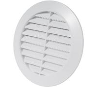 Vent Systems Griglia di ventilazione bianca da 11,7 cm (9,1 cm) per porta, mini cerchio, griglia di ventilazione per interni, per bagno, armadio, garage, 1 pezzo