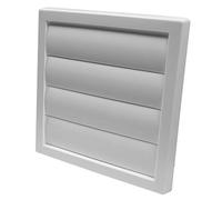 Vent Systems Griglia di ventilazione esterna in plastica bianca da 150 mm - Griglia di scarico con valvole di ritiro e attacco rotondo - Copertura da parete esterna durevole per sistemi di scarico