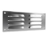 Vent Systems Griglia di ventilazione in alluminio 260 x 105 mm con griglia per insetti. Applicazioni HVC, riscaldamento, raffreddamento e ventilazione. Copertura di sfiato interna ed esterna