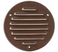 Vent Systems - Griglia di ventilazione rotonda in metallo marrone da 10,2 cm (interno), registra deflettore di ventilazione, feritoia, rete integrata, HVAC, per bagno, casa, ufficio, cucina, 12,7 cm