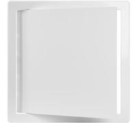 Vent Systems Pannello di Accesso in ABS Bianco, 300 x 300 mm (Dimensioni interne), per Cartongesso, Pareti e Soffitti. Copertura per Fori Elettrici e Idraulici