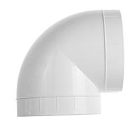 Vent Systems Raccordo a gomito a 90 gradi da 15,2 cm, in plastica ABS, raccordo per tubo rotondo rigido o flessibile in PVC, adattatore per sistema di ventilazione, condotto per essiccatore/HVAC