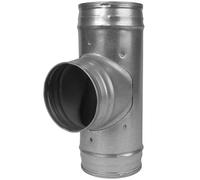 Vent Systems Raccordo a Y per tubi Ø100 mm - Adattatore a 3 vie in acciaio zincato - Raccordo resistente per condotti di ventilazione, tubi di scarico dell'aria, impianti di climatizzazione