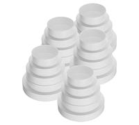 Vent Systems Riduttore in linea per condotti in plastica da 80 100 120 125 150 mm - Connettore - Adattatore universale - Riduttore tubo flessibile HVAC PVC ABS plastica 80-150 mm - Confezione da 5