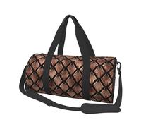 Ventagli Art Déco in oro rosa su nero, Borsone da viaggio di grande capacità Borsa rotonda Borsa da viaggio sportiva Borsa da viaggio Borsa da fitness