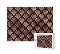 Ventagli Art Déco in oro rosa su nero,Puzzle in legno da 500 pezzi, gioco di famiglia, puzzle per adulti e adolescenti, decorazioni per la casa