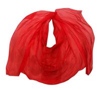 Ventagli da danza, ventagli di seta, Velo da danza del ventre, scialle, sciarpa donna, accessorio for costume, velo di seta naturale pura tinto a mano(Color 6-ye,XXL- 400X114cm)