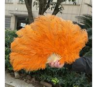 Ventagli di piume di struzzo grandi e soffici 70 cm 100 cm 130 cm Ventagli di piume portatili per carnevale, danza del ventre, opera, accessori per spettacoli - 70 cm_c - 70 cm 2 pezzi