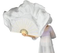 Ventagli di seta, ventagli lunghi di seta veli ventaglio di danza, ventagli di seta, ventaglio di danza di seta colore sfumato ventaglio di performance di seta danza classica danza del ventre festival