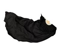 Ventagli di seta Ventaglio danza della Puntelli for spettacoli teatrali sul ventre Ventilatori Veli più colori(Black,230cm(90 Inch)-1PC)