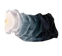Ventagli di seta Ventaglio danza della Puntelli for spettacoli teatrali sul ventre Ventilatori Veli più colori(White Grey Black,180cm-1Pair)