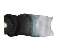 Ventagli di seta Ventaglio danza della Puntelli for spettacoli teatrali sul ventre Ventilatori Veli più colori(Black Grey White,180cm-1PC)