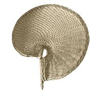 Ventagli in rafia, 30 x 36 cm, a mano, in foglie di palma, naturali e leggeri, accessorio elegante per feste tropicali estivi, per eventi di matrimonio, Less Cade