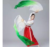 Ventagli in velo di seta per danza del ventre, lunghi 1,8 m, per spettacoli