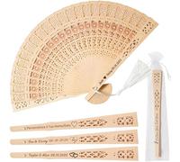 Ventagli Matrimonio Personalizzati Bomboniere Matrimonio per Gli Ospiti Ventaglio Pieghevole In Legno Personalizzati con Nome/Data Inciso per Festa di Matrimonio Baby Shower Decorazioni (Stile B, 30)