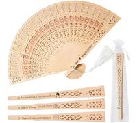 Ventagli Matrimonio Personalizzati Bomboniere Matrimonio per Gli Ospiti Ventaglio Pieghevole In Legno Personalizzati con Nome/Data Inciso per Festa di Matrimonio Baby Shower Decorazioni (Stile B, 20)