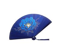 Ventagli pieghevoli Ventaglio pieghevole Ventaglio portatile in bambù con motivo peonia con ventaglio decorativo fatto a mano con nappa for la bomboniera della festa nuziale domestica Festa di matrimo