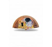 Ventaglio a mano Il Bacio di Klimt | Ventaglio pieghevole in legno da donna | Elegante accessorio d'arte | Idea regalo originale per l'estate | Stile Art Nouveau