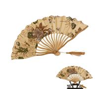 Ventaglio a mano pieghevole - ventilatore pieghevole portatile in stile cinese, clip pieghevole vintage | Vecchio Fan Frequesite Freedheld Summer raffreddamento per tempo caldo Trip di nozze Carnivals