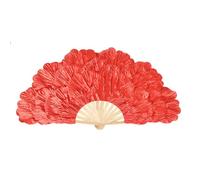 Ventaglio artistico fatto a mano con petali di peonia grande, pieghevole, portatile, per spettacoli teatrali e decorazioni per interni, cultura tradizionale