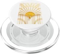 Ventaglio beige e oro in elegante stile Art Deco anni '20 retrò PopSockets PopGrip per MagSafe