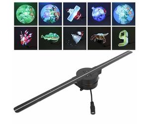 Ventaglio con Ologramma 3D, Video e Immagini Nitidi, 224 Perline LED, Effetti 3D, per Esposizioni Aziendali con Trasmissione Wireless Wi-Fi (Spina europea)
