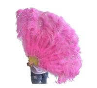 Ventaglio Con Piume Ventagli di piume colorate da 90 cm, 13 ventagli pieghevoli in osso, tenere a mano, for carnevale, matrimonio, festa, palcoscenico, danza, oggetti scena, decorazioni Pluma Craft