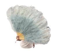 Ventaglio Con Piume Ventagli di piume colorate da 90 cm, 13 ventagli pieghevoli in osso, tenere a mano, for carnevale, matrimonio, festa, palcoscenico, danza, oggetti scena, decorazioni Pluma Craft