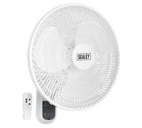 Ventaglio da Parete 3-Speed 40.6cm Con Telecomando 230V - Sealey SWF16WR Nuovo