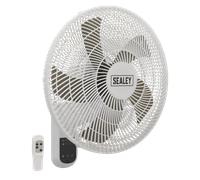 Ventaglio da Parete 3-Speed 45.7cm Con Telecomando 230V - Sealey SWF18WR Nuovo