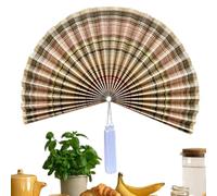 Ventaglio da parete da 100 cm, da appendere, pieghevole, con elegante nappa, arte tradizionale orientale in bambù dipinto a mano, per soggiorno, letto, dormitorio, B