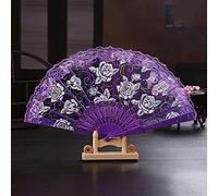 Ventaglio da sposa in pizzo, ventaglio a mano stile spagnolo barocco vittoriano, scomparti pieghevoli vintage per donna e uomo, ventilatori pieghevoli per matrimonio, regalo di festa, costume di