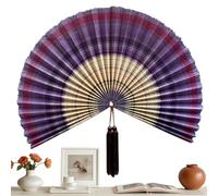 Ventaglio decorativo da parete, 100 cm, da appendere e pieghevole, ventaglio decorativo da parete con nappa, per soggiorno, camera da letto, sopra il letto, camera degli studenti, ufficio, hotel