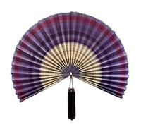 Ventaglio decorativo da parete, 101,6 cm, da appendere, pieghevole, decorato con nappe, per casa, soggiorno, sopra il , camera degli studenti, ufficio, hotel