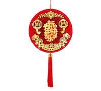 Ventaglio di carta rossa appeso ornamento simbolico ciondolo con nappe per decorazioni festival di primavera camera da letto decorazione della parete ventilatore di carta ornamento appeso