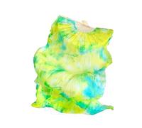 Ventaglio di Danza Ventilatore,Velo Ballo Fan Veli for danza del ventre tie-dyed for donne/ragazze, 180 cm di lunghezza, veri ventagli in seta naturale for ballare, un paio(As the picture-12,M)