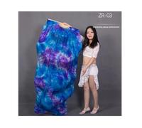 Ventaglio di Danza Ventilatore,Velo Ballo Fan Veli for danza del ventre tie-dyed for donne/ragazze, 180 cm di lunghezza, veri ventagli in seta naturale for ballare, un paio(As the picture-04,M)