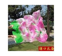 Ventaglio di Danza Ventilatore,Velo Ballo Fan Veli for danza del ventre tie-dyed for donne/ragazze, 180 cm di lunghezza, veri ventagli in seta naturale for ballare, un paio(As the picture-10,XL)