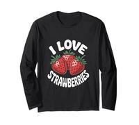 Ventaglio di Frutta succosa I Love Strawberries Maglia a Manica