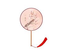 Ventaglio di legno di bambù a mano Ventagli a mano Pizzo rotondo traslucido da 21 cm multicolore, confezione da 2 for costume Hanfu, Cheongsam, danza, decorazioni for matrimoni(2pieces-e)